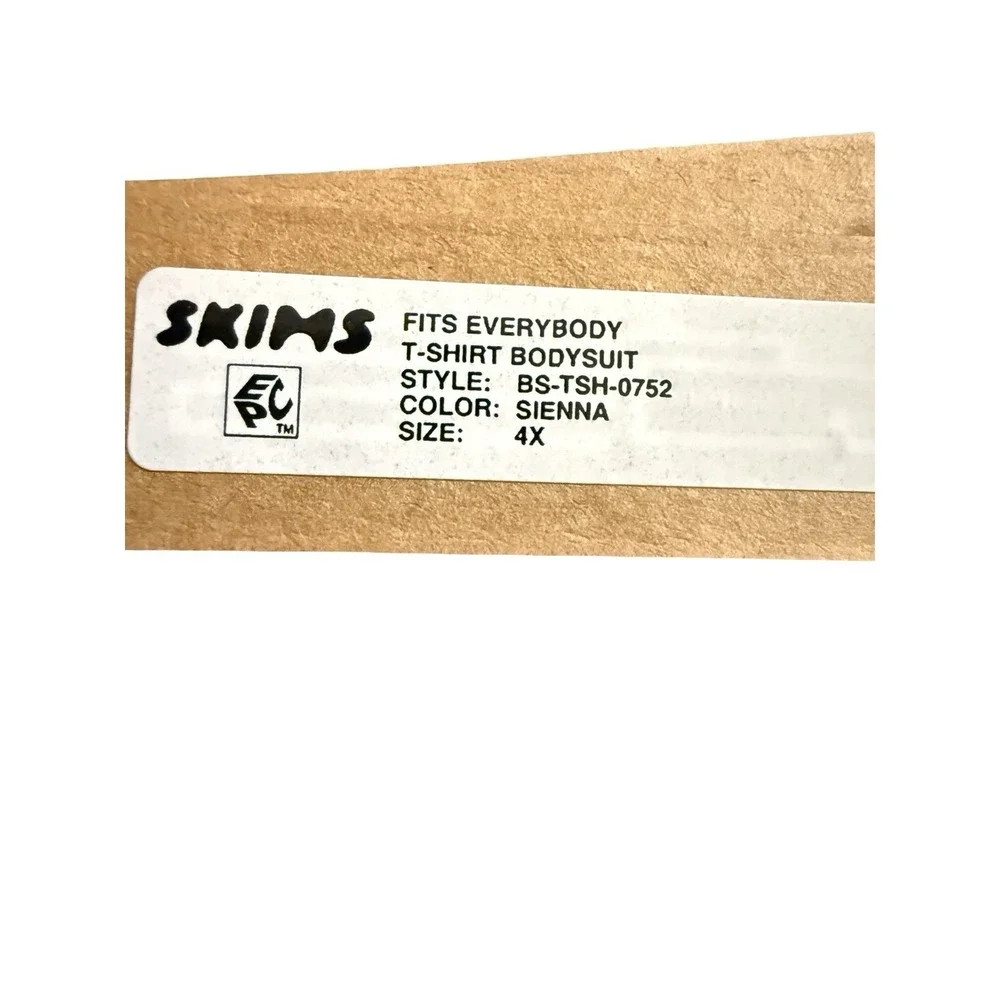 Skims Fits Everybody Tshirt Bodysuit - NEW - Sienna - 4XL